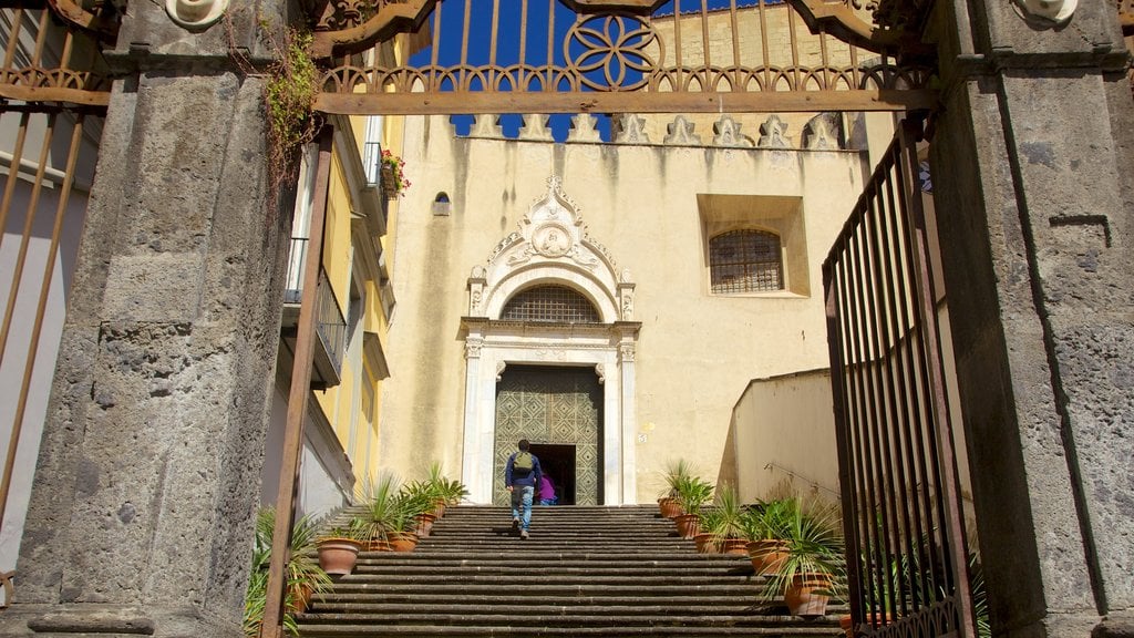 Naples showing a church or cathedral and religious aspects