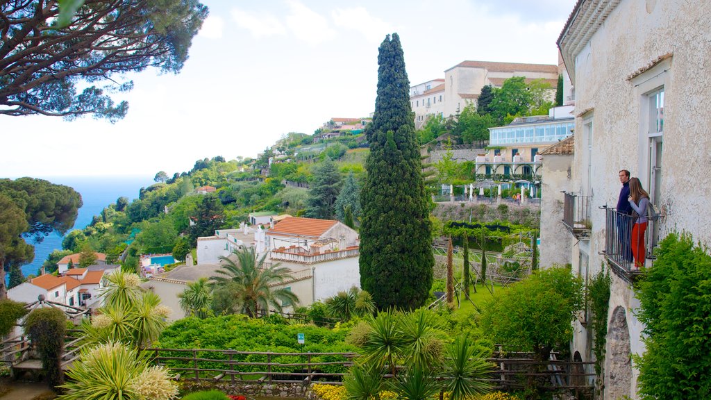 Villa Rufolo showing a coastal town