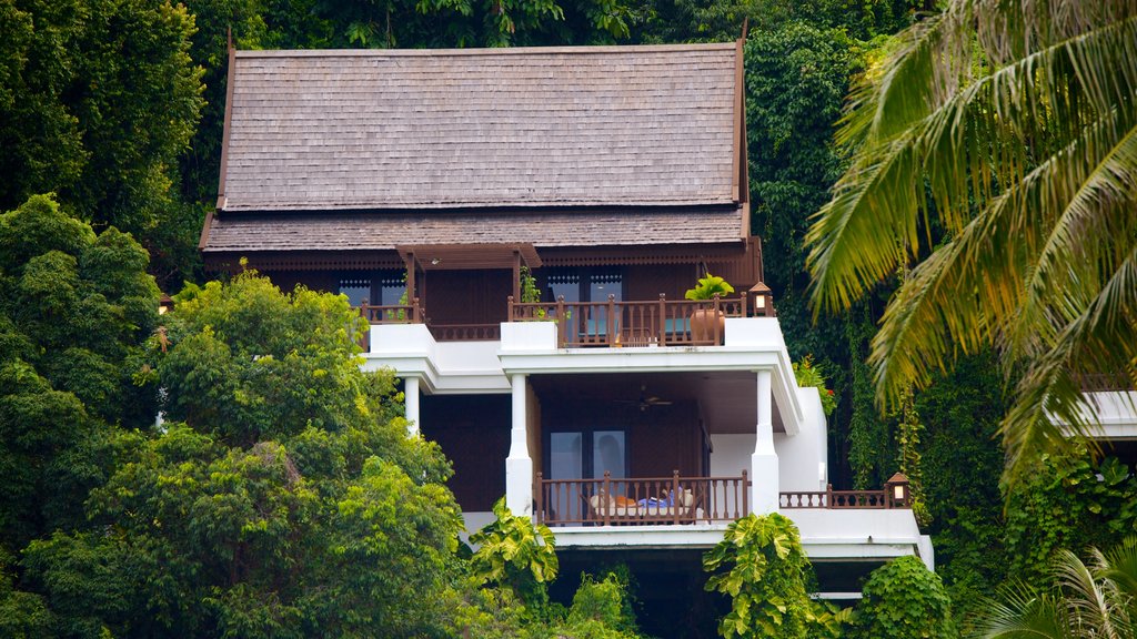 Pangkor Laut mostrando escenas tropicales y una casa