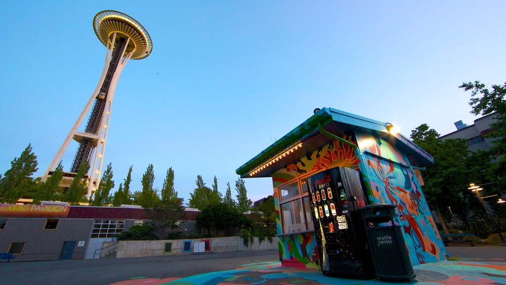 Seattle Center showing street scenes