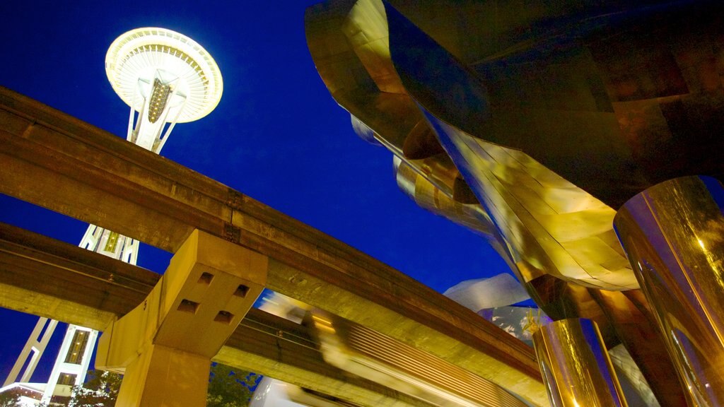 Seattle Center showing a city and modern architecture