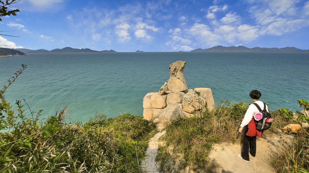 Cheung Chau showing hiking or walking, views and general coastal views