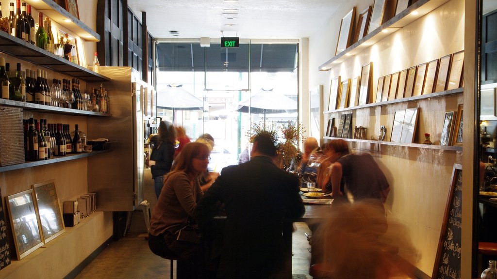 Bourke Street Mall showing drinks or beverages, interior views and a bar