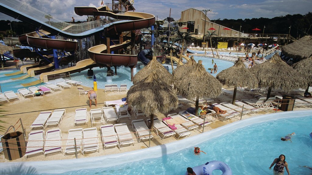 Adventure Landing showing a water park and landscape views