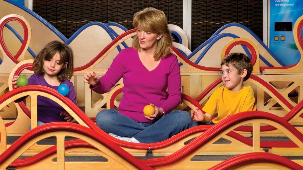 Ontario Science Centre showing interior views as well as a family