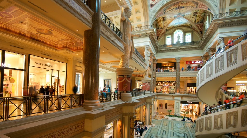 Las Vegas showing shopping and interior views