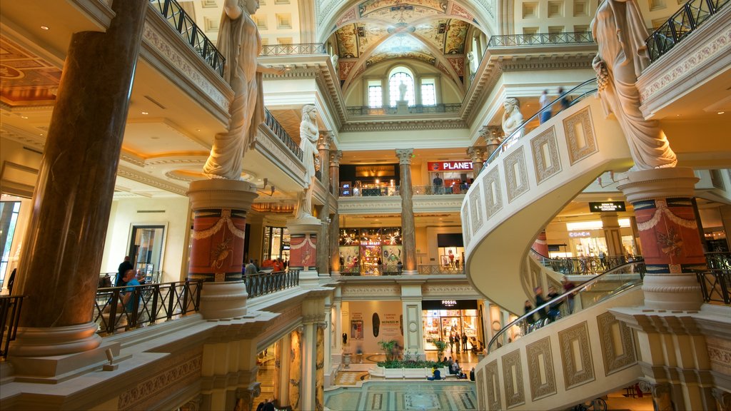 Las Vegas showing shopping and interior views