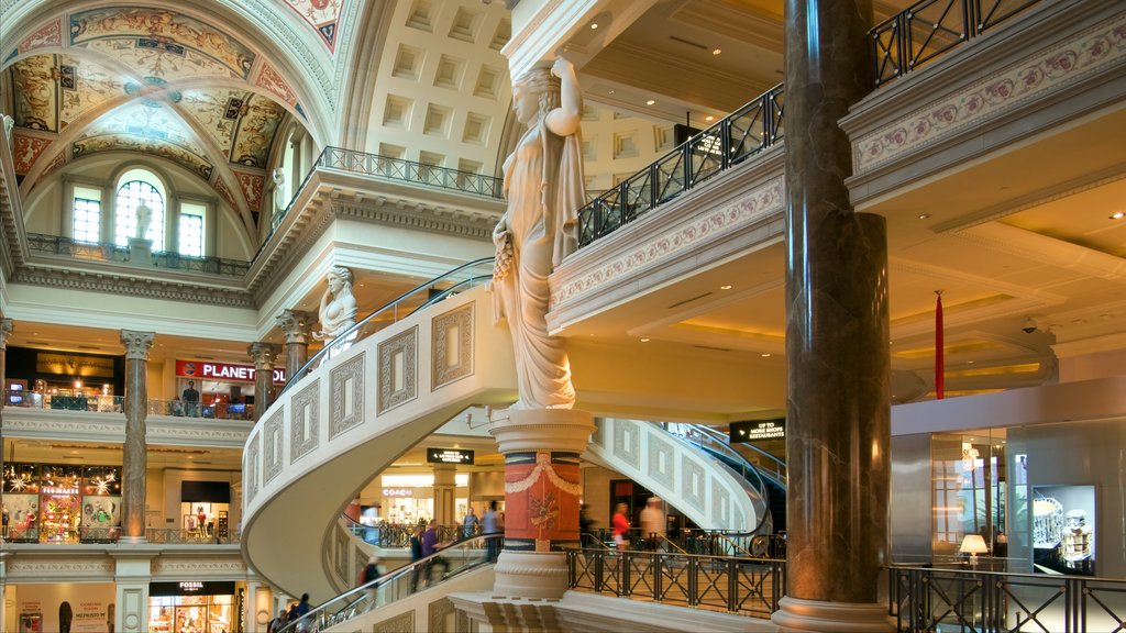 Las Vegas featuring shopping and interior views