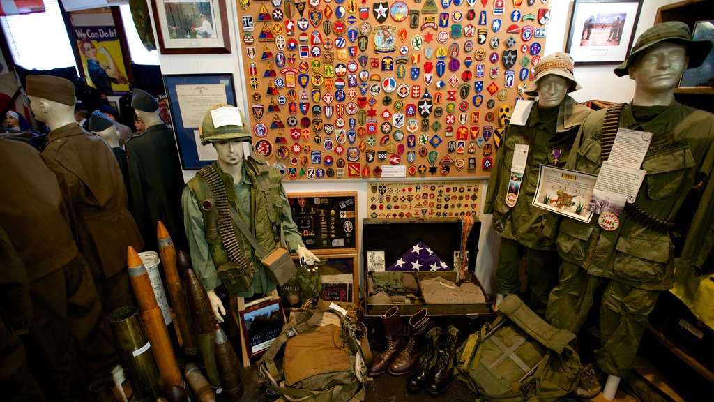 Livingston County War Museum showing interior views