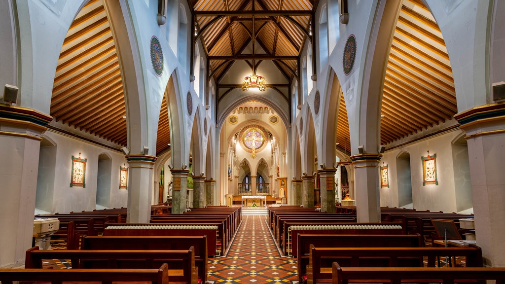 Nottingham Cathedral featuring heritage elements, interior views and a church or cathedral