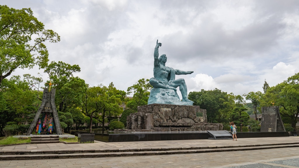 Peace Park which includes a statue or sculpture