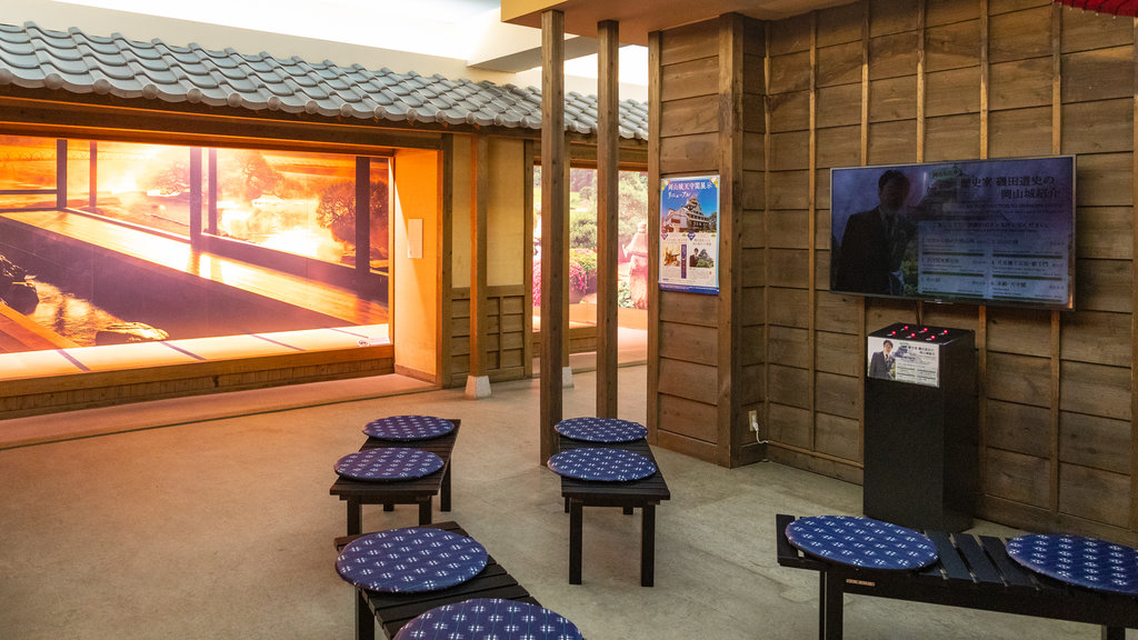 Okayama Castle featuring interior views