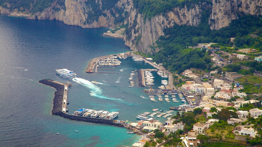 Villa San Michele showing a coastal town, boating and a bay or harbor