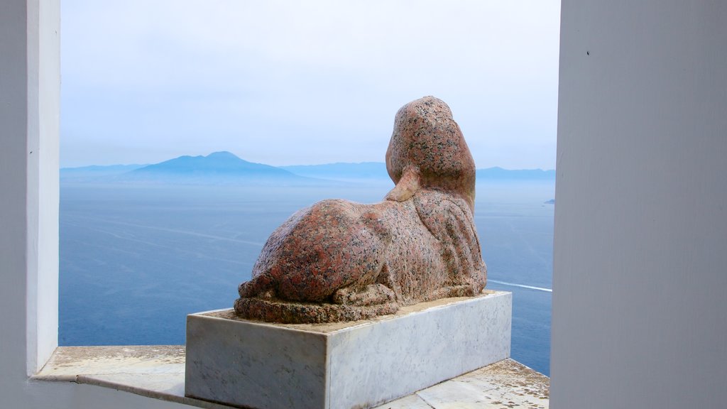 Villa San Michele ofreciendo vistas generales de la costa, arte al aire libre y una estatua o escultura