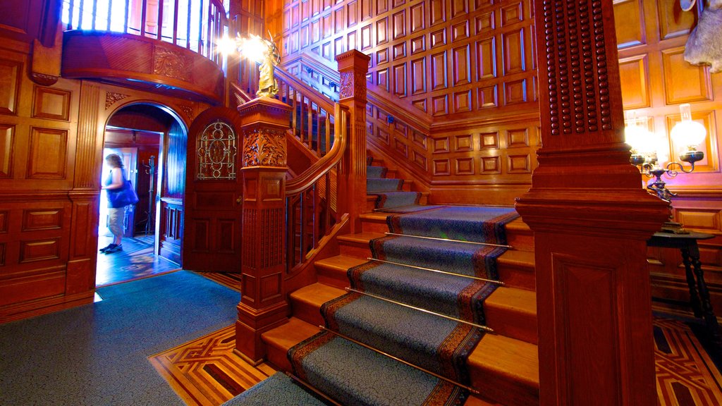 Craigdarroch Castle showing heritage architecture and interior views