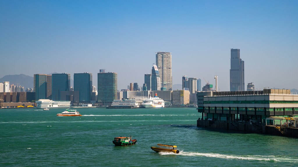 Hong Kong SAR featuring boating, a city and a bay or harbour