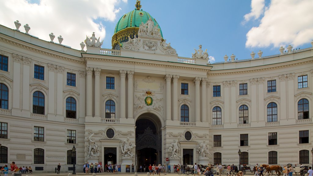 Hofburg Imperial Palace which includes heritage elements, heritage architecture and château or palace