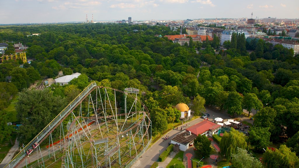 Wiener Prater which includes a garden, a city and rides