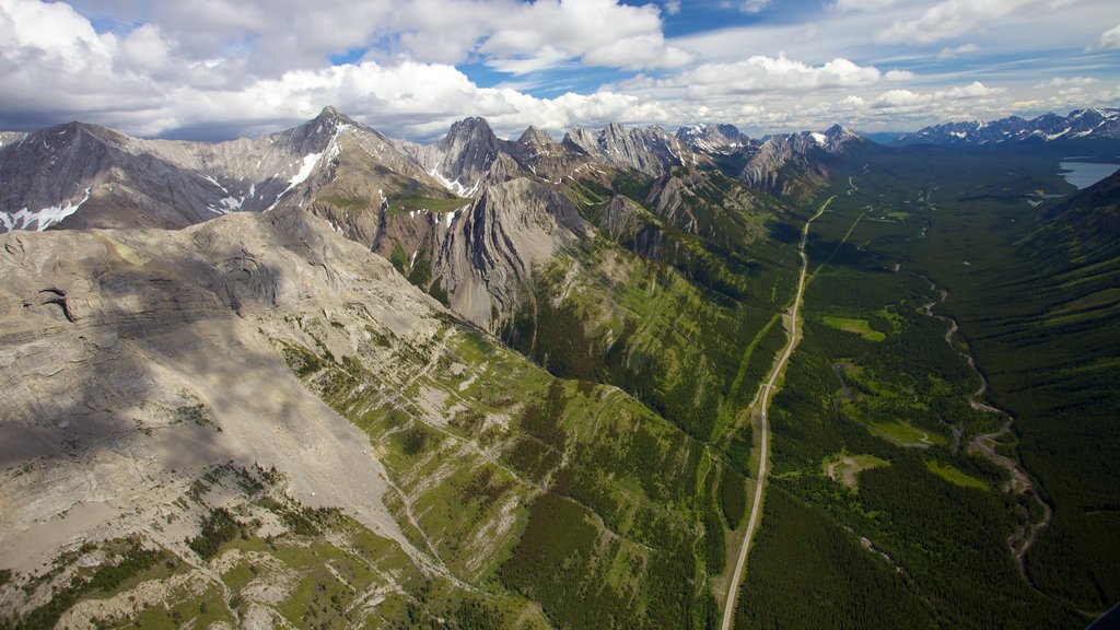 Icefields Parkway mettant en vedette montagnes, scènes tranquilles et panoramas