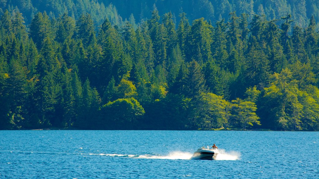 Washington que incluye vista panorámica, un lago o espejo de agua y botes