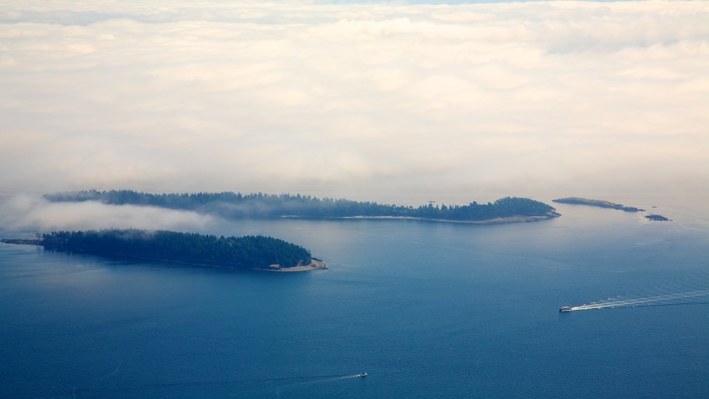 Orcas Island qui includes images d\'île, panoramas et vues littorales