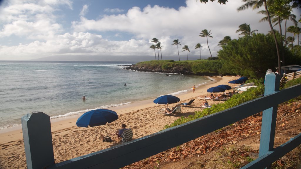 Kapalua que incluye una playa de arena y vista general a la costa