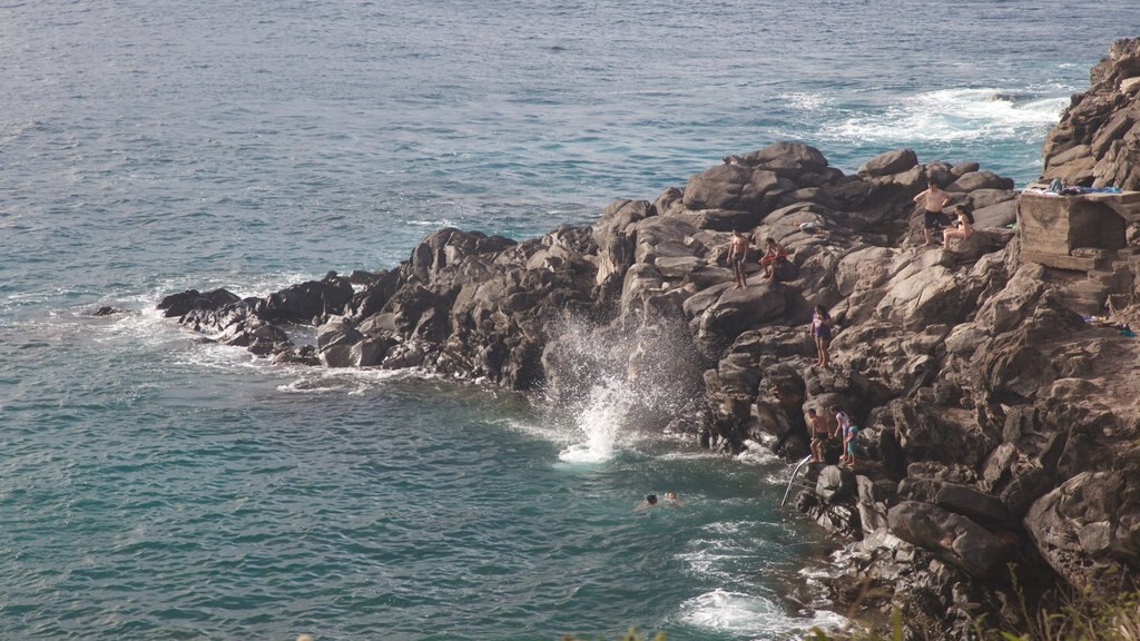 Kapalua toont algemene kustgezichten en rotsachtige kustlijn