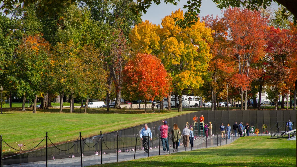 National Mall which includes a river or creek, fall colors and a park