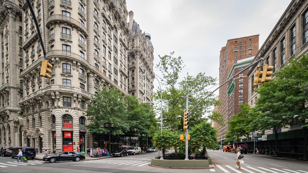 Upper West Side which includes street scenes, heritage architecture and a city