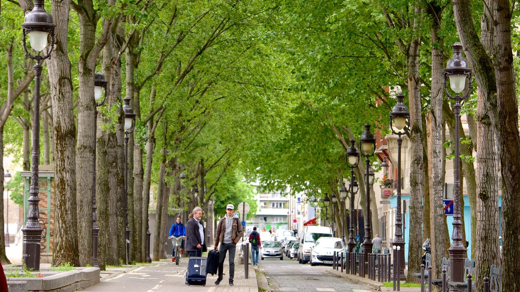 19° Arrondissement que inclui cenas de rua e um parque