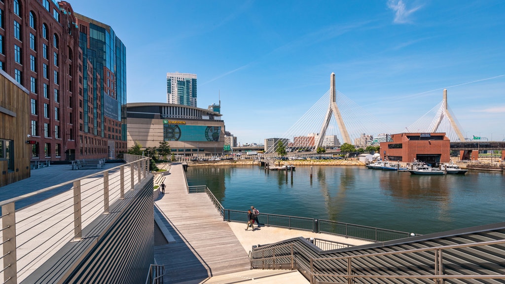 Zakim Bunker Hill Bridge showing a bay or harbor