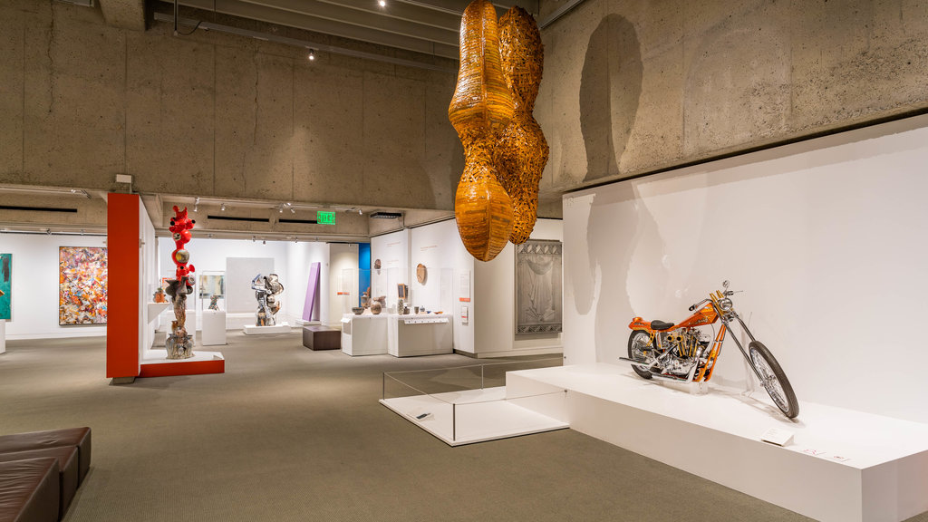 Oakland Museum of California which includes art and interior views