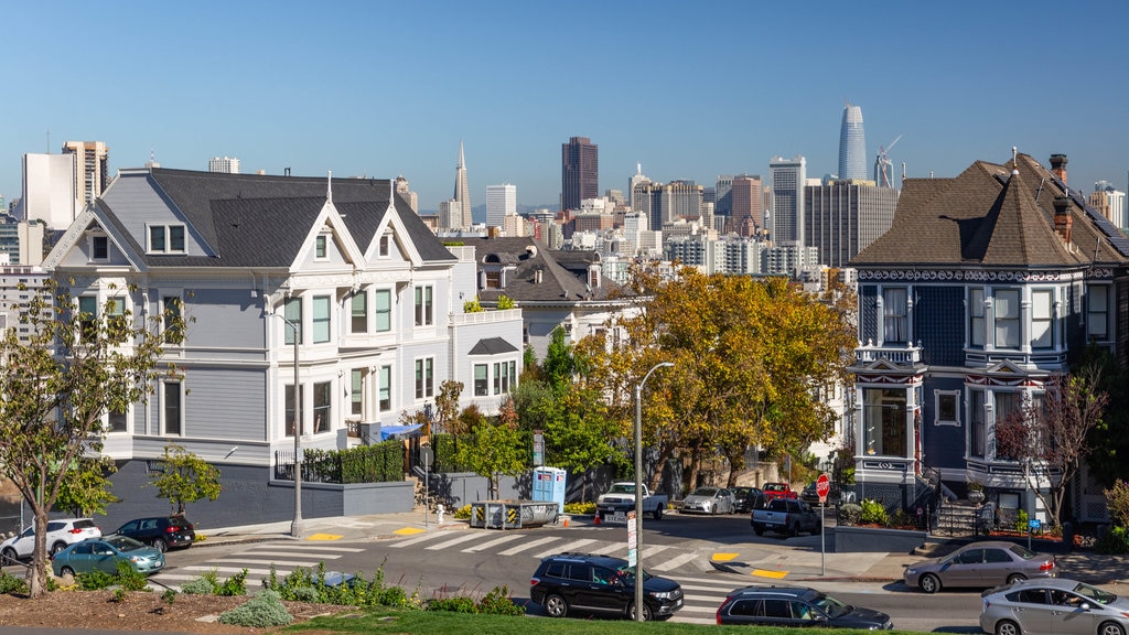 Alamo Square mettant en vedette ville