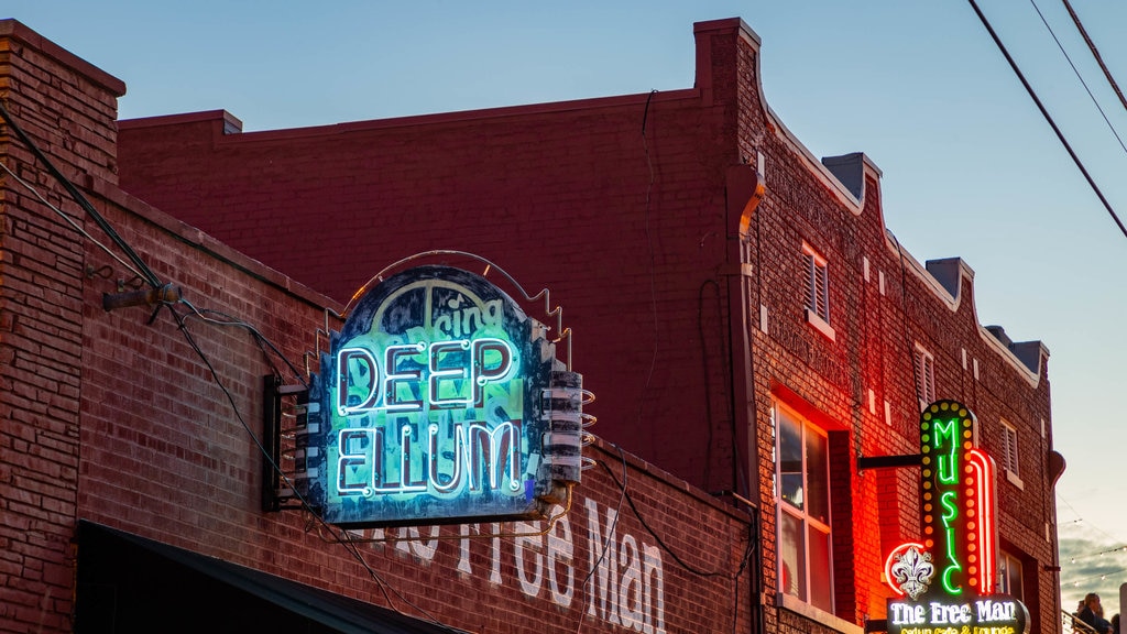 Deep Ellum which includes signage