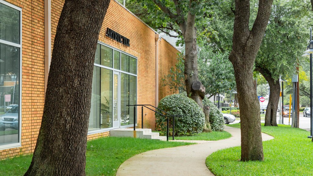 Dallas Design District showing a garden