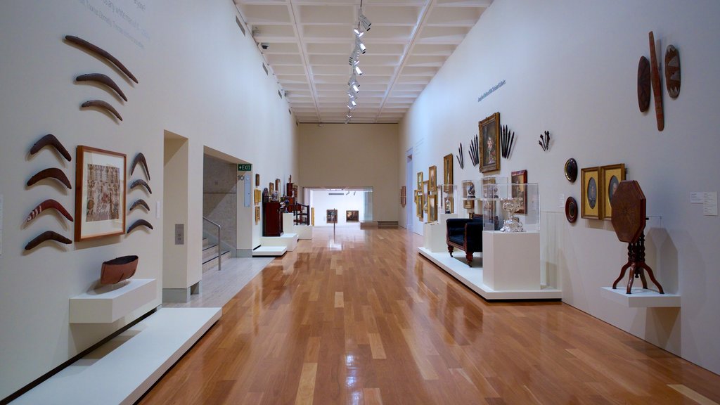 Queensland Art Gallery featuring interior views and art