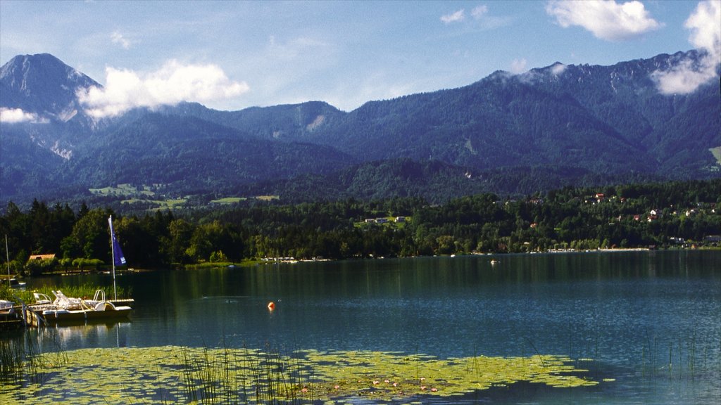 Villach ofreciendo un lago o espejo de agua, vista panorámica y imágenes de bosques