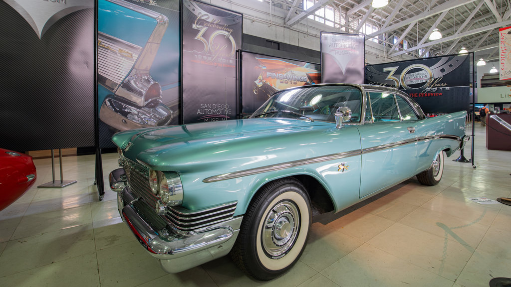 San Diego Automotive Museum showing interior views and heritage elements