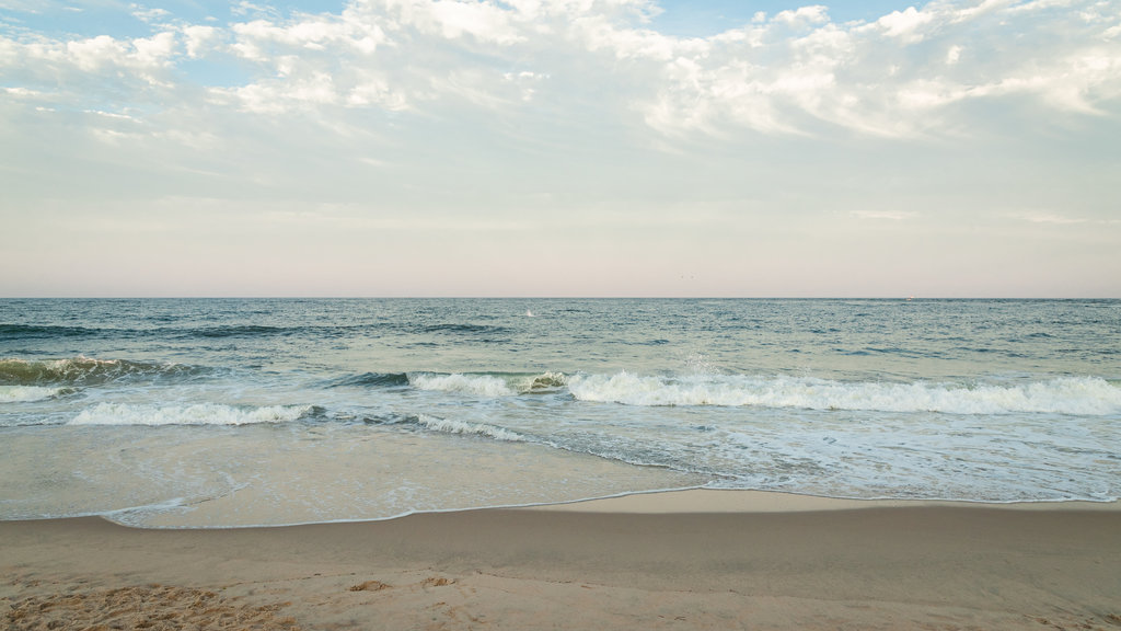 Ocean City Beach presenterar kustutsikter och en sandstrand