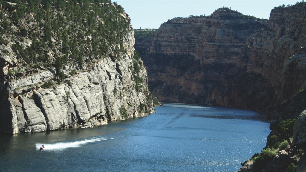 Casper showing jet skiing, a gorge or canyon and a river or creek