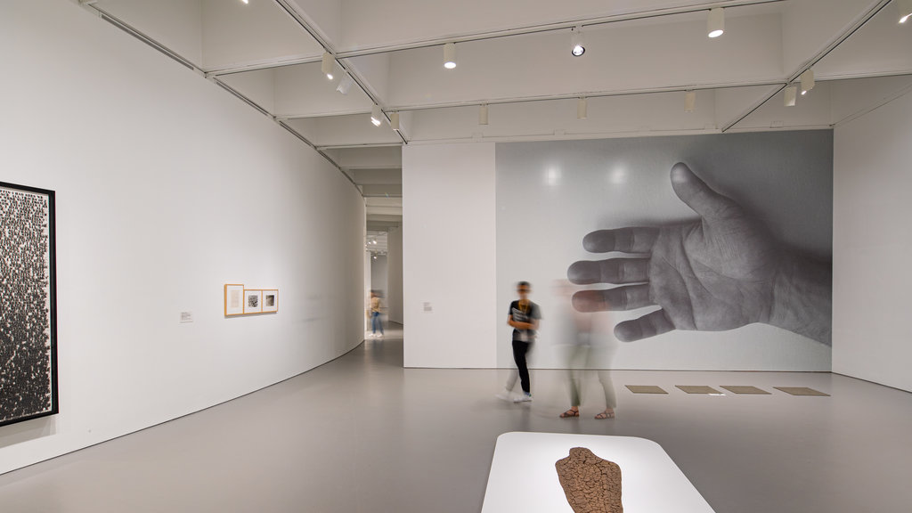 Hirshhorn Museum and Sculpture Garden featuring interior views and art