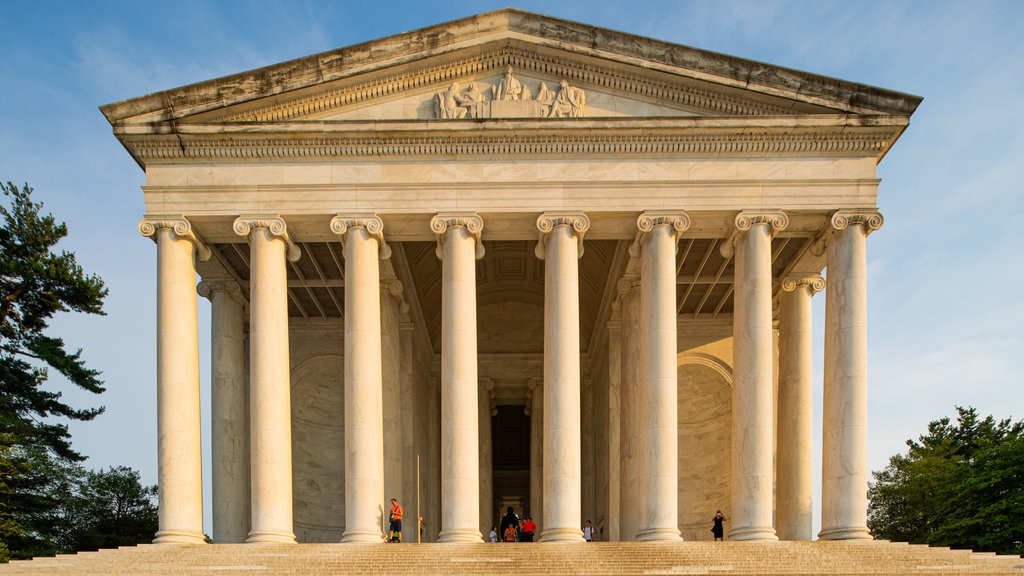 Jefferson Memorial montrant bâtiment public et patrimoine architectural