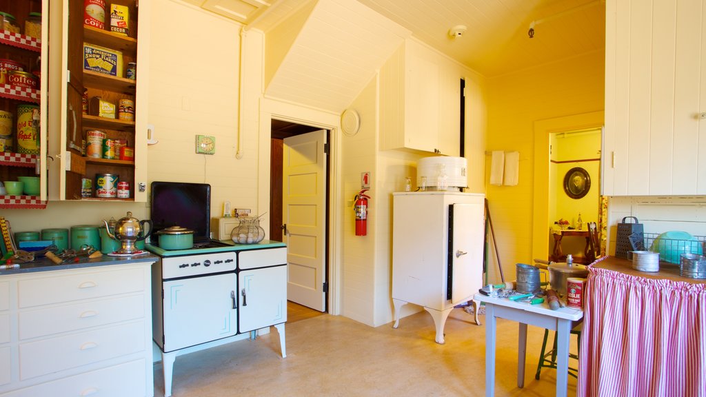 Los Altos History Museum showing interior views and a house