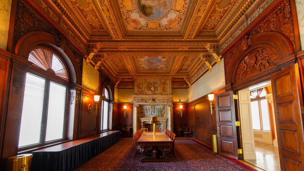 Library of Congress showing an administrative building, heritage elements and interior views