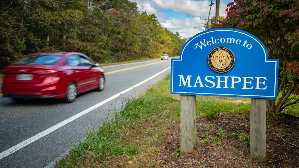 Mashpee which includes signage