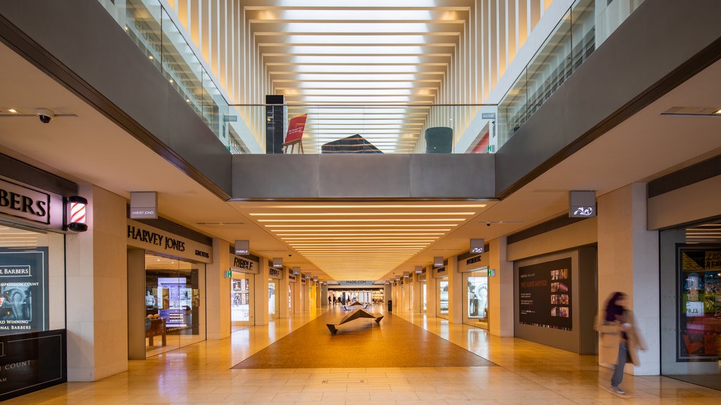 The Mailbox showing shopping and interior views