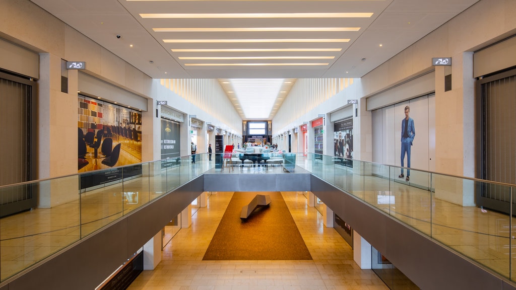 The Mailbox showing shopping and interior views