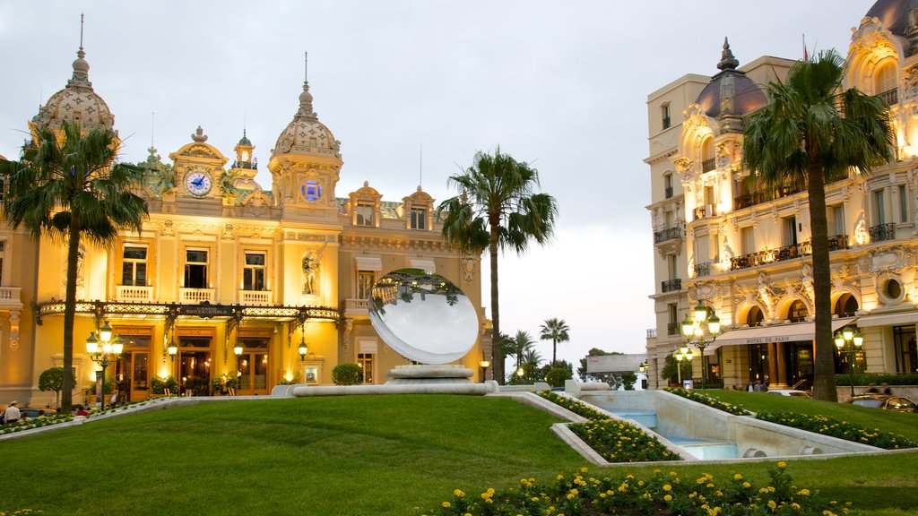 Place du Casino mostrando um parque e arquitetura de patrimônio