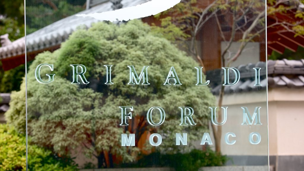 Grimaldi Forum featuring signage