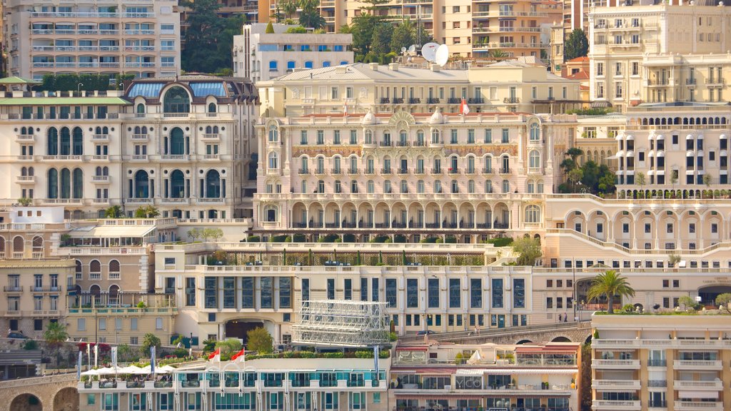 Monaco Harbour showing a city